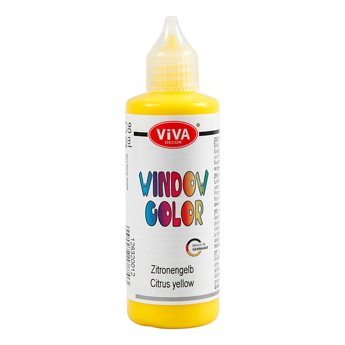 Creativ Company Fenster Farbaufkleber und Glasfarbe gelb, 90 ml