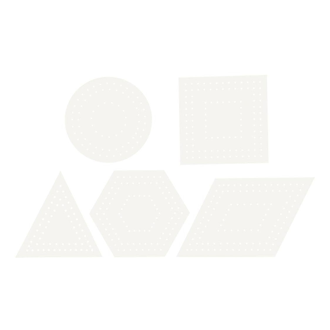 Creativ Company Cross Stitches Cardboard White Geometric, 20st.