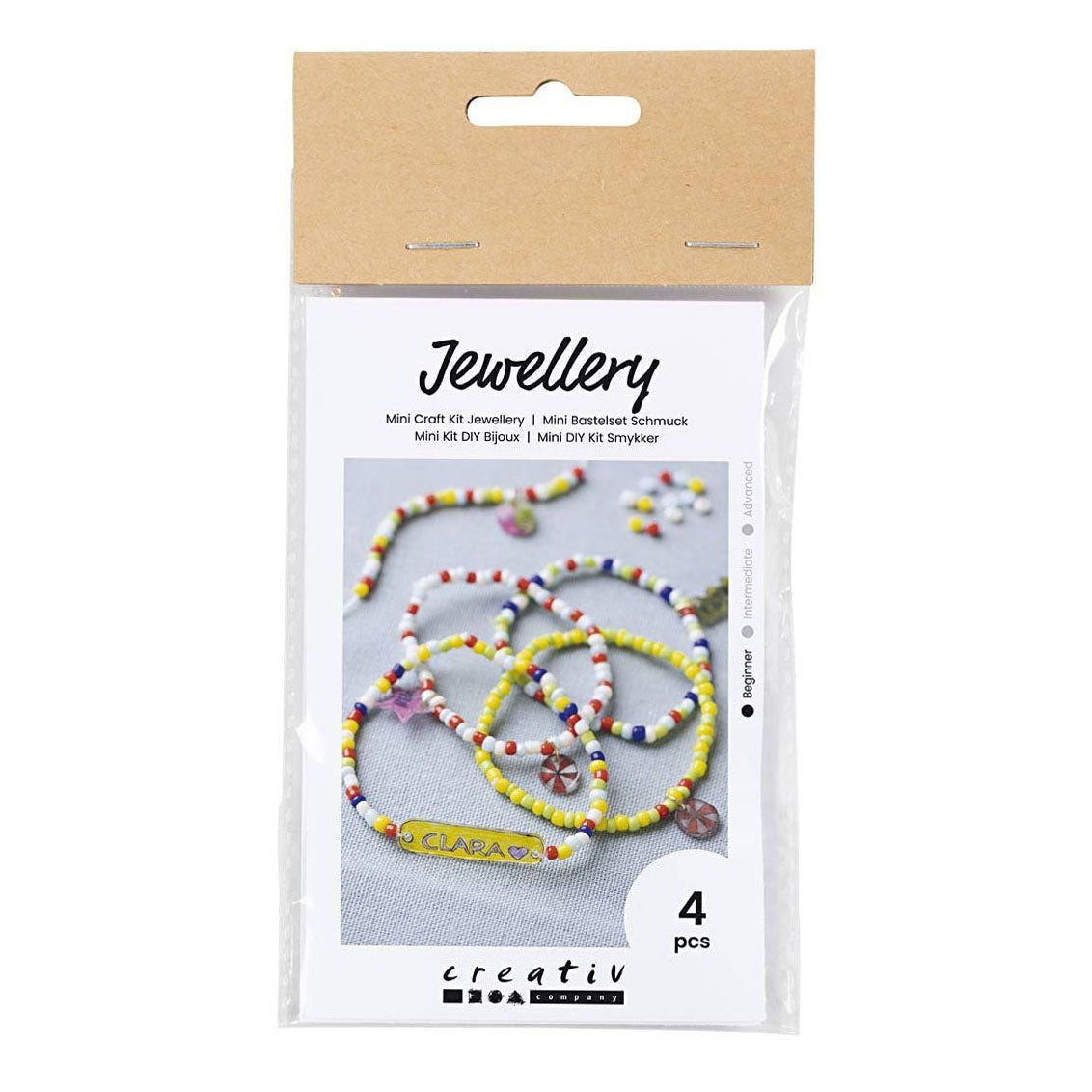 Creativ Company Mini Hobbyset Schmuck Schrumpf Filmarmbänder Gelb gelb