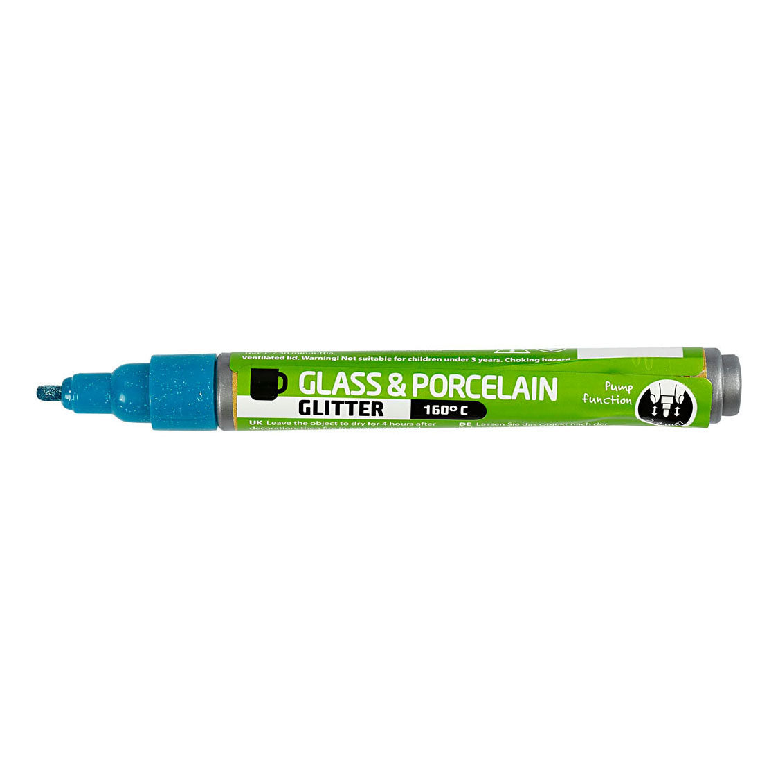 Creativ Company Glass und Porcel Staff Glitter Semi-Turquoise