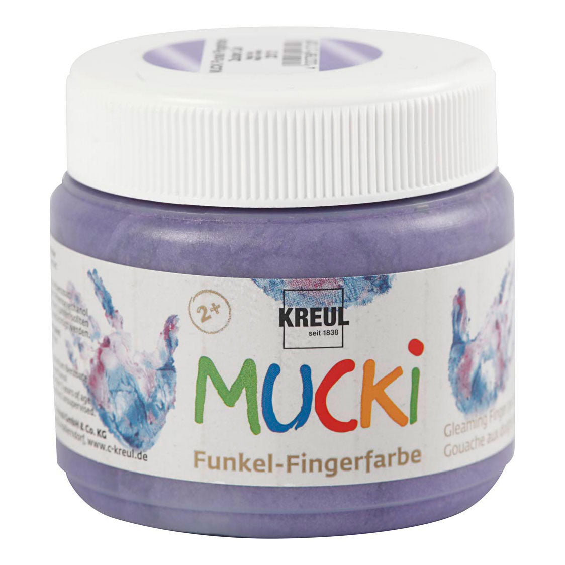 Kreativfirma Mucki Fingerfarbe - Lila Metallic, 150 ml