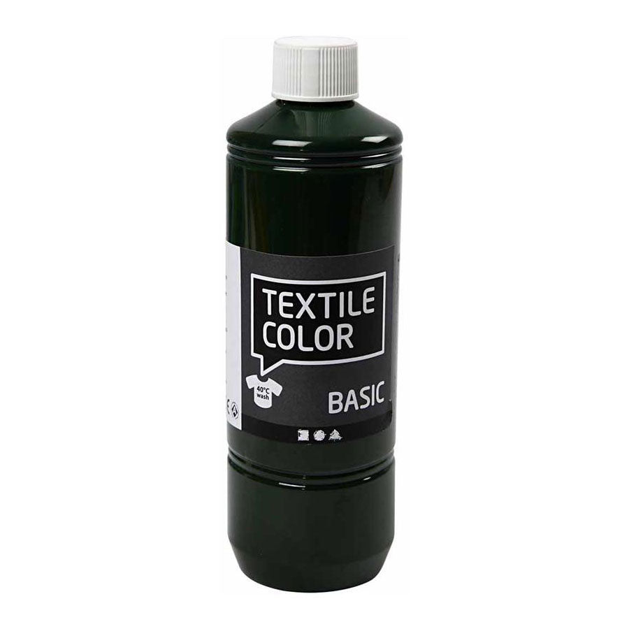 Kreativfirma Textilfarbe Semi -Covering Textil Lack - Olive Green, 500 ml