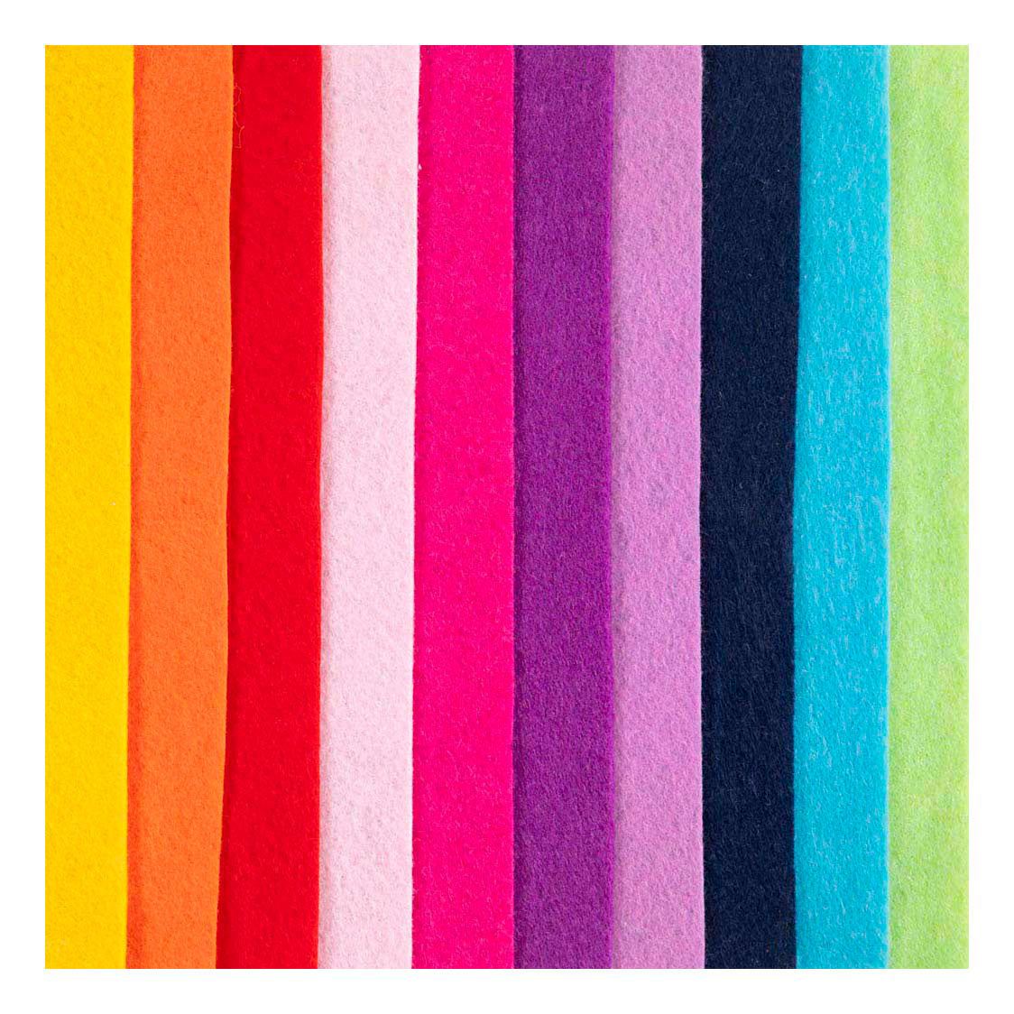 Creativ Company Hobbyfilz, A4, Blatt 210x297 mm, Stärke 2 mm, bunt, 10 Stück 1 Karton