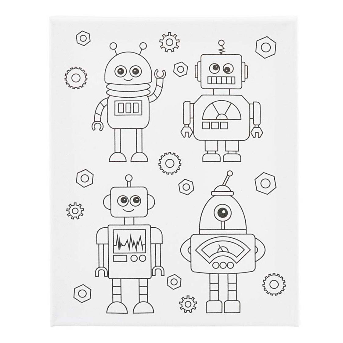 Kreativunternehmen https: www.cchobby.nl Malerei Leinwand-mit-Druck-Roboter-d-1-6-cm-dimensions-24x30-cm-360-gr-1-Stück
