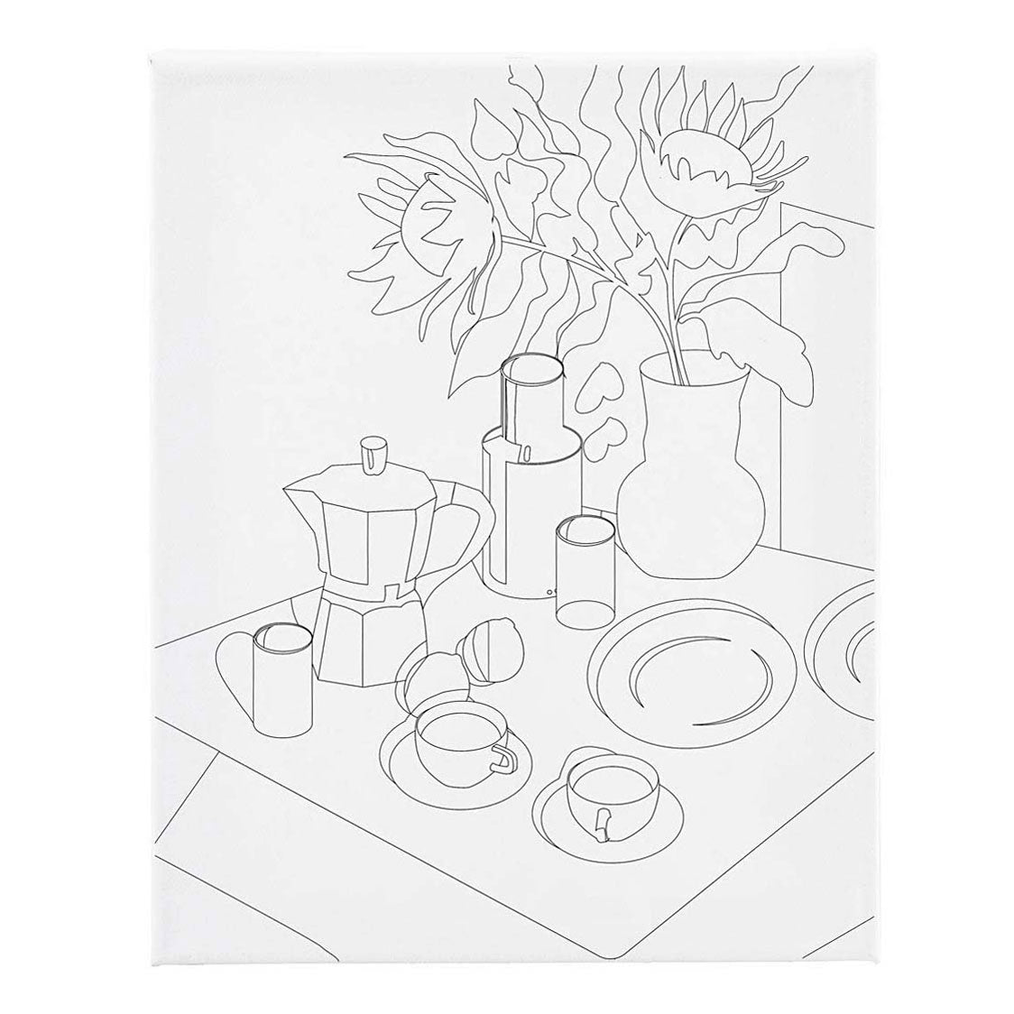 Creativ Company Leinwand mit Aufdruck „Frühstückstisch“ – 24x30cm