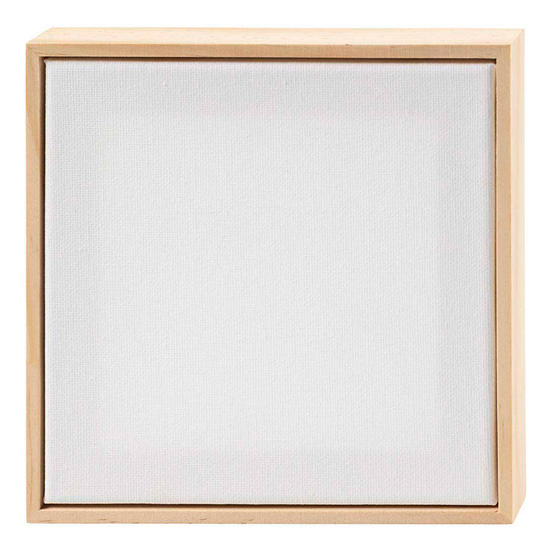 Creativ Company Keilrahmen mit Rahmen, Größe 15,8x15,8 cm, 280 g, weiß, 1 Stück