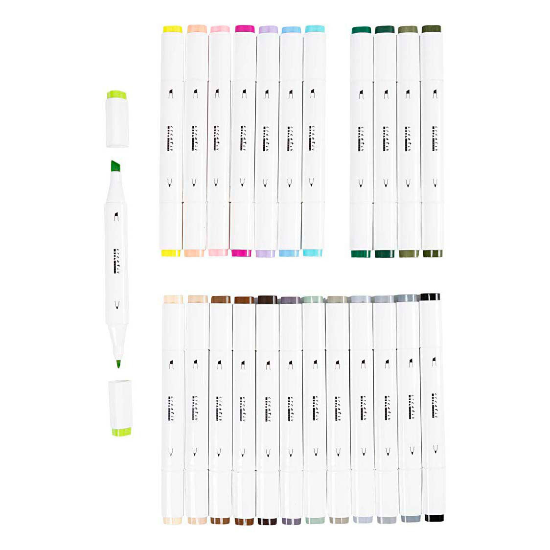Kreativunternehmen https: www.cchobby.nl Zeichenmarker-Linienstärke-1-8-mm-Pastellfarben-Standardfarben-24-Stück-1-Box