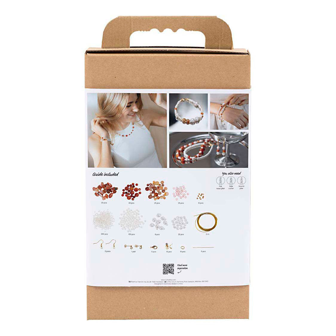 Kreativunternehmen https: www.cchobby.nl hobbyset-jewelry-beige-burnt-orange-white-mother-of-pearl-1-box