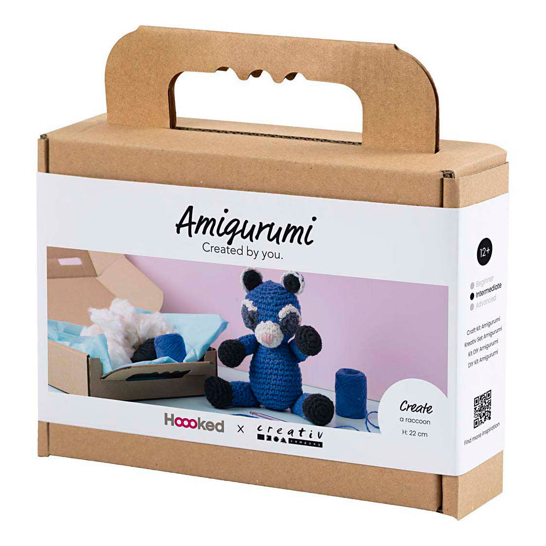 Kreativunternehmen https: www.cchobby.nl hobbyset-amigurumi-raccoon-black-blue-1-doos