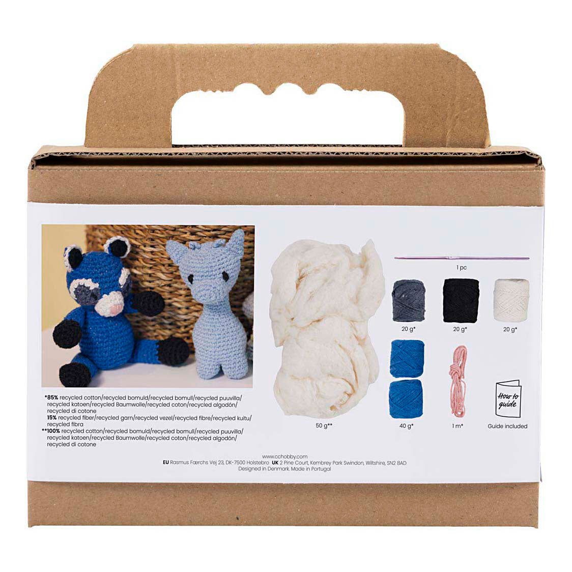 Kreativunternehmen https: www.cchobby.nl hobbyset-amigurumi-raccoon-black-blue-1-doos