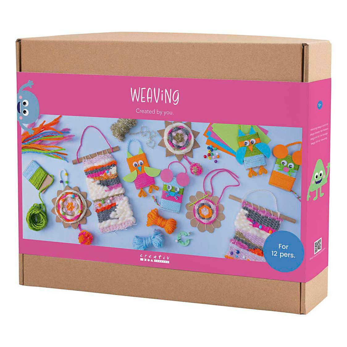 Kreativunternehmen https: www.cchobby.nl Gruppe set-weaving-wall-mountings-hangers-owls-mouse-diverse-colors-1-box