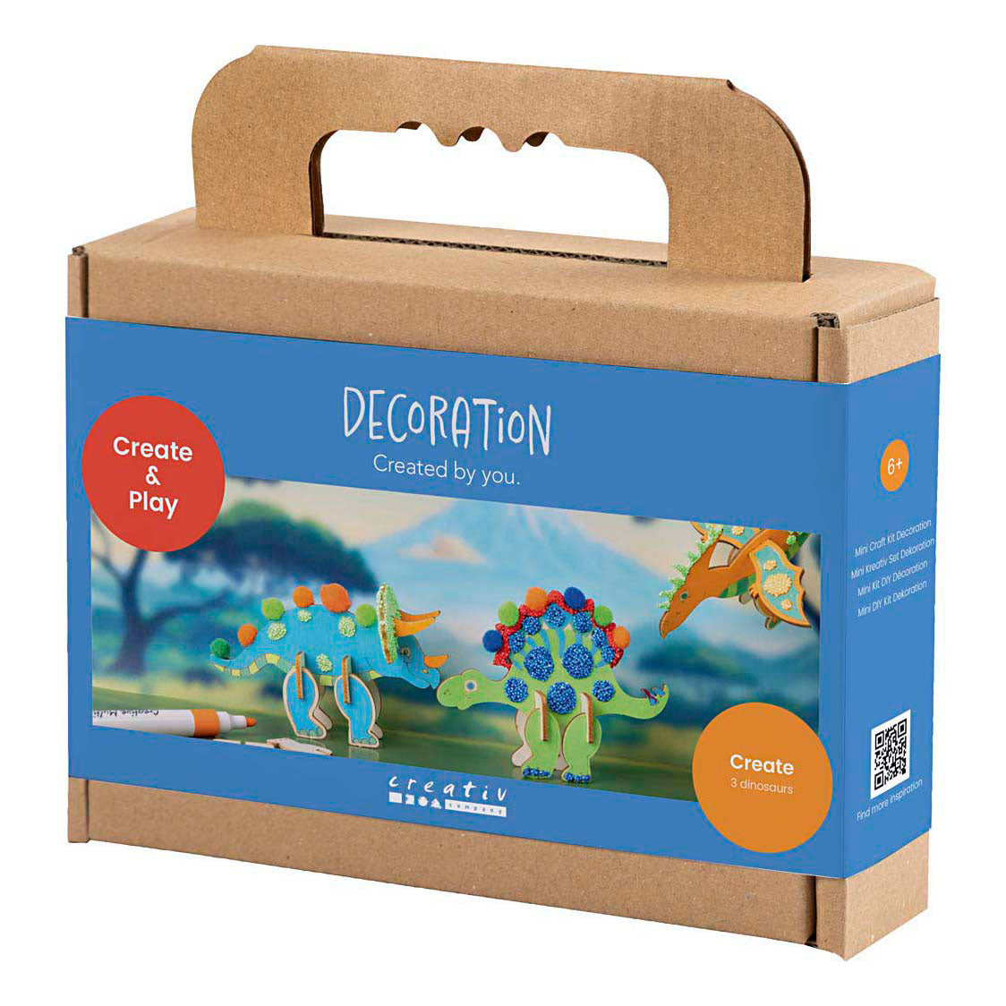 Kreativunternehmen https: www.cchobby.nl mini-hobbyset-decoration-dinosaur-blue-green-orange-red-1-box