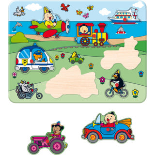 Studio 100 Bumba-Holzeinlegepuzzle – Fahrzeuge