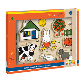 Miffy Holzpuzzle, Formpuzzle – Lernspielzeug Junior – Kleinkind, Vorschulkind – ab 1 Jahr – Bambolino-Spielzeug-Geschenktipp