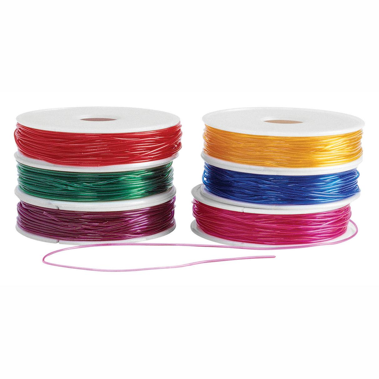 Colorations - Perlschnur dehnbar farbig 6 Spulen, 55mtr.