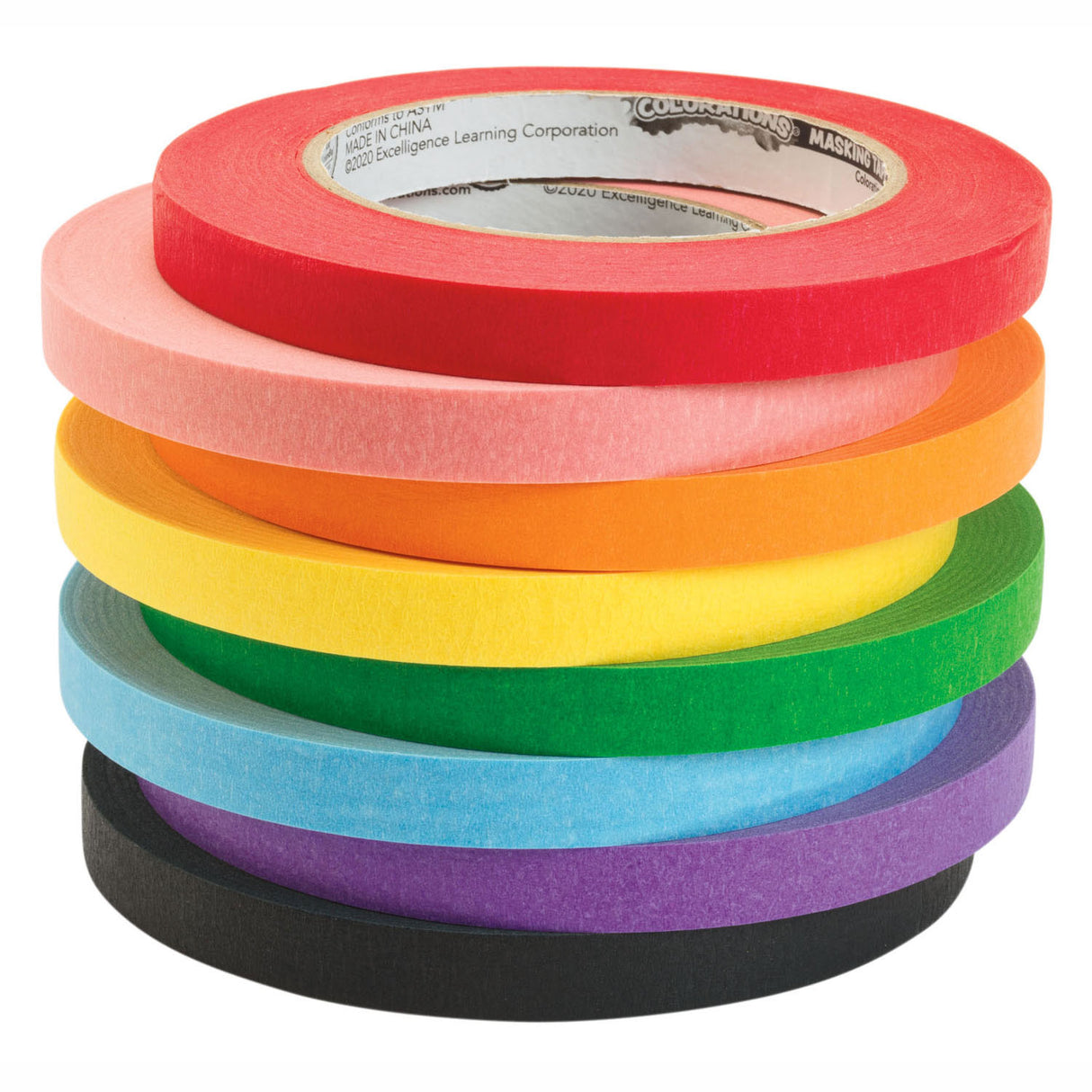 Colorationen - Abdeckband 8 Farben - 55 Meter pro Farbe
