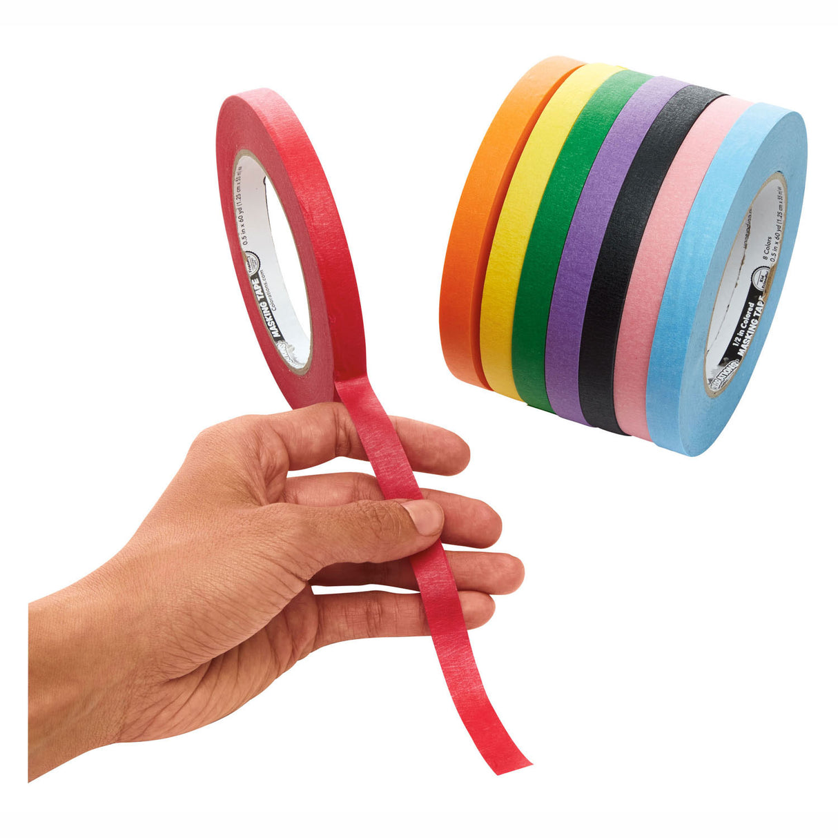 Colorationen - Abdeckband 8 Farben - 55 Meter pro Farbe