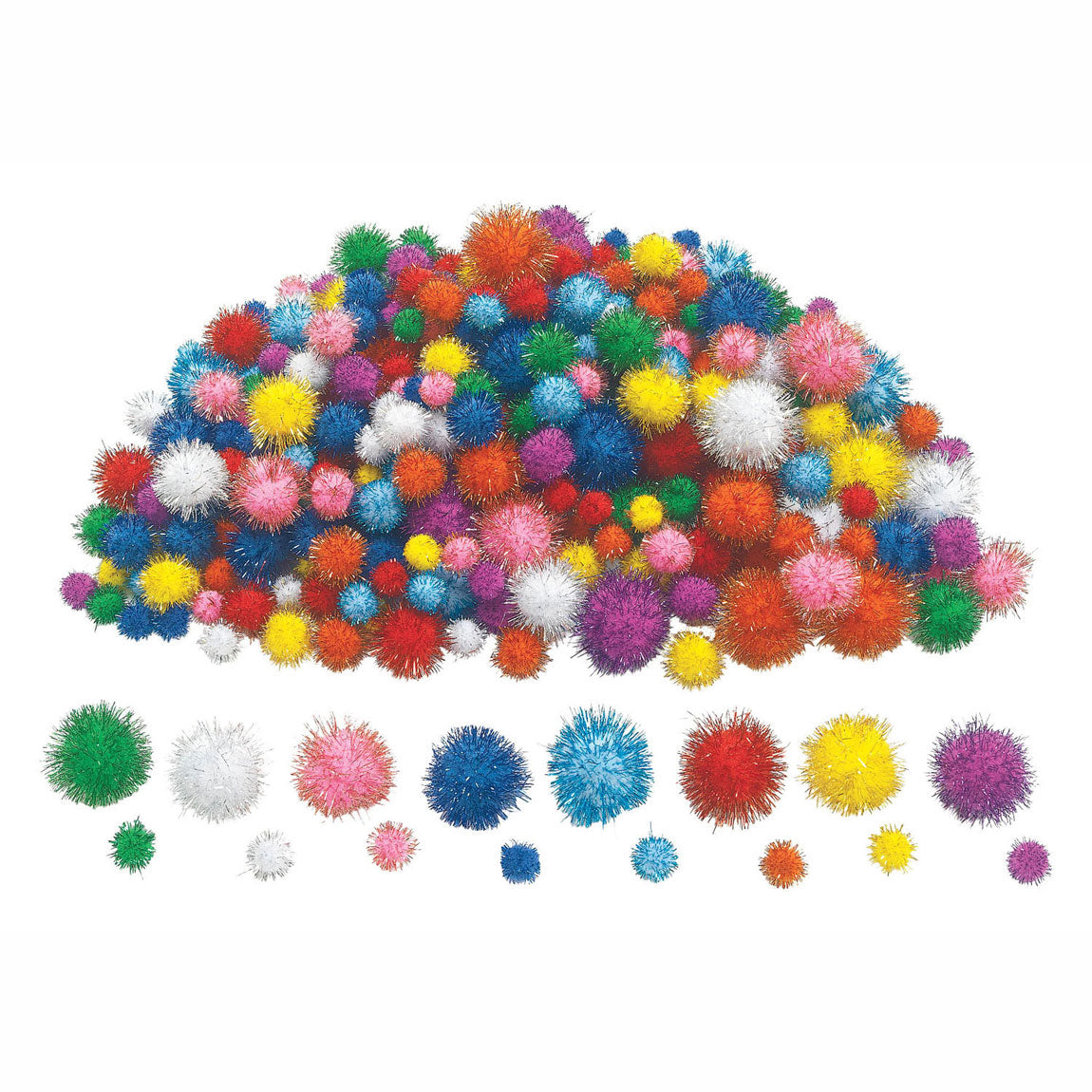 Colorationen - Glitzer-Pompons, 300 Stk.