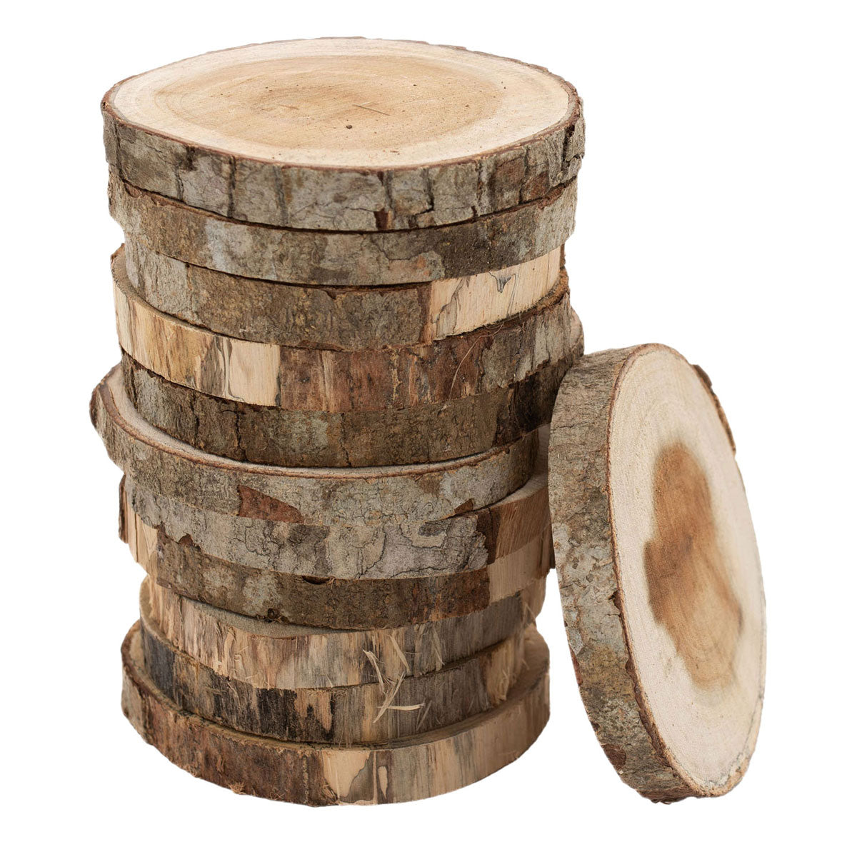 Colorations-Holzscheiben-Bastelset 8–10 cm, 12 kreative Spielzeuge.