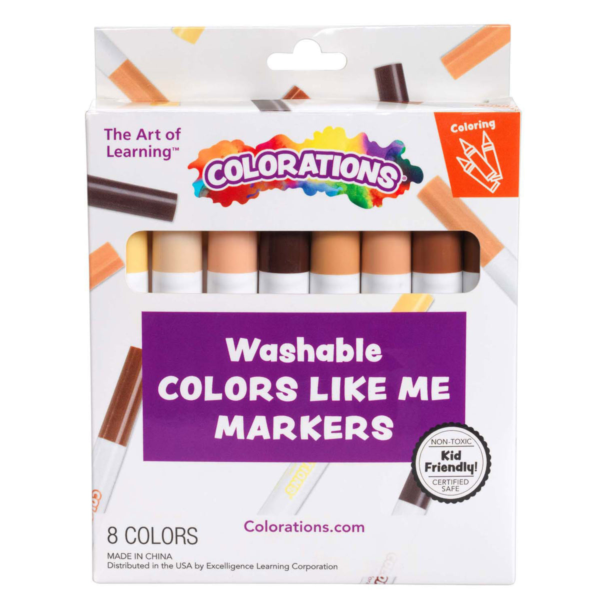 Colorationen - dicke Filzstifte Hauttöne, 8 Stk.