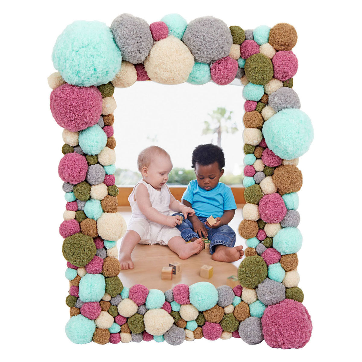 Färbung - Pom Poms natürliche Farbtöne und Farbe, 300st.