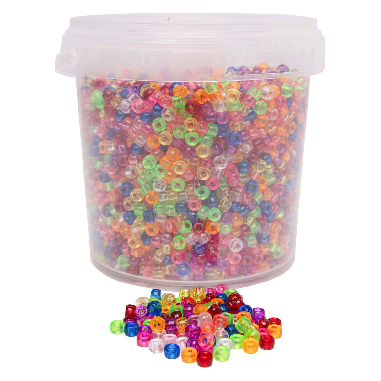 Colorationen - kleine Ponyperlen - transparent, 4 x 6 mm, 500 gr.