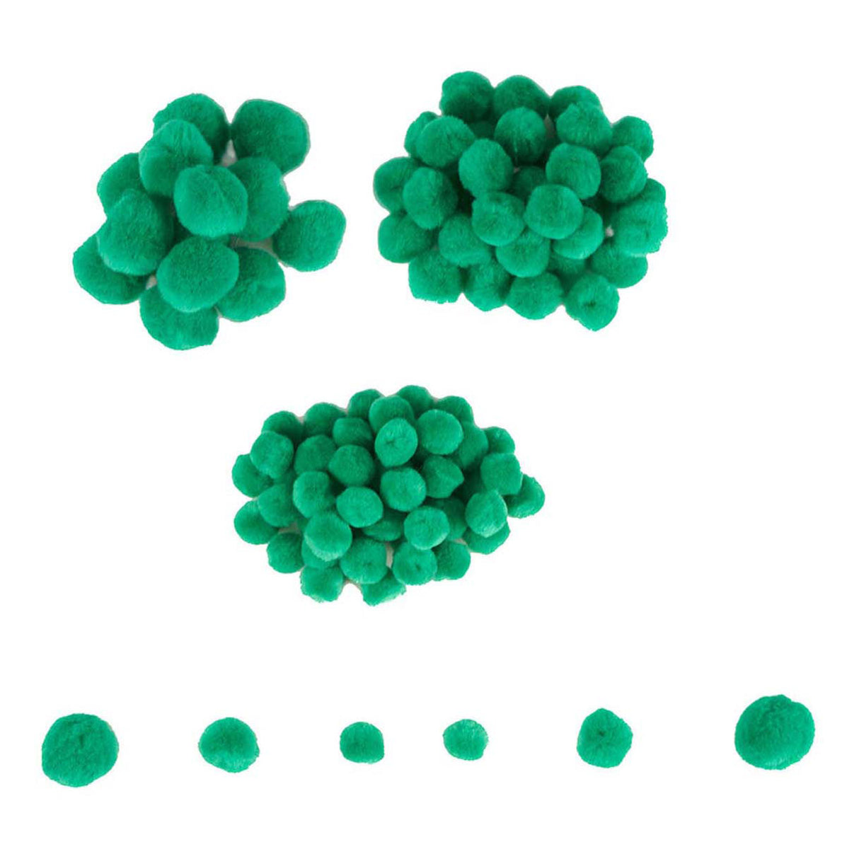 Colorationen - Mini-Pompons grün, 100 Stk.