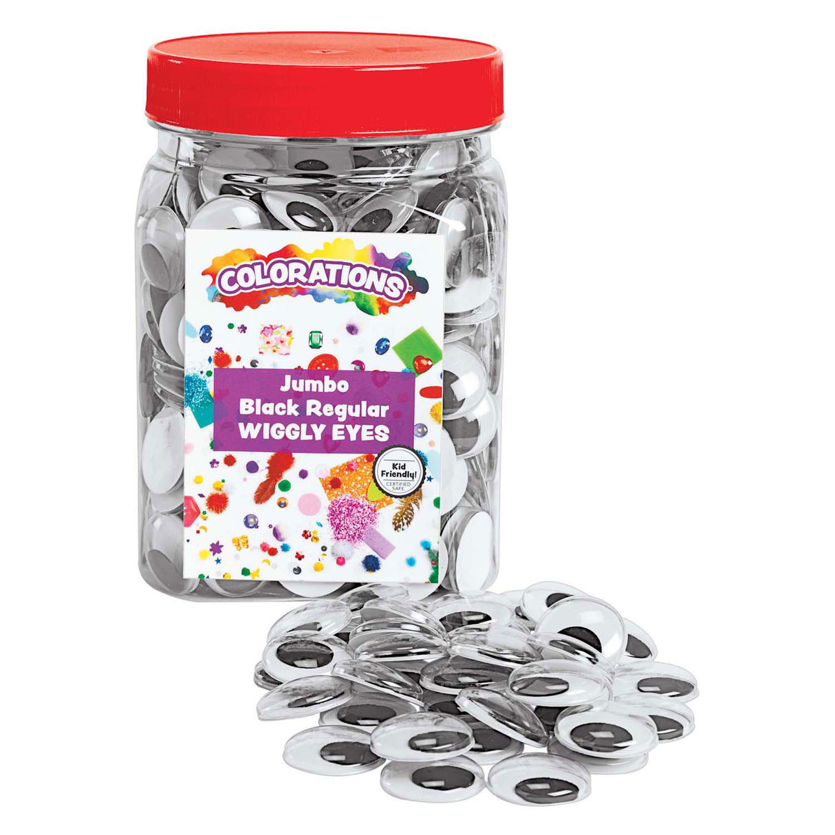 Colorationen - schwarze Kulleraugen, 100 Stück.