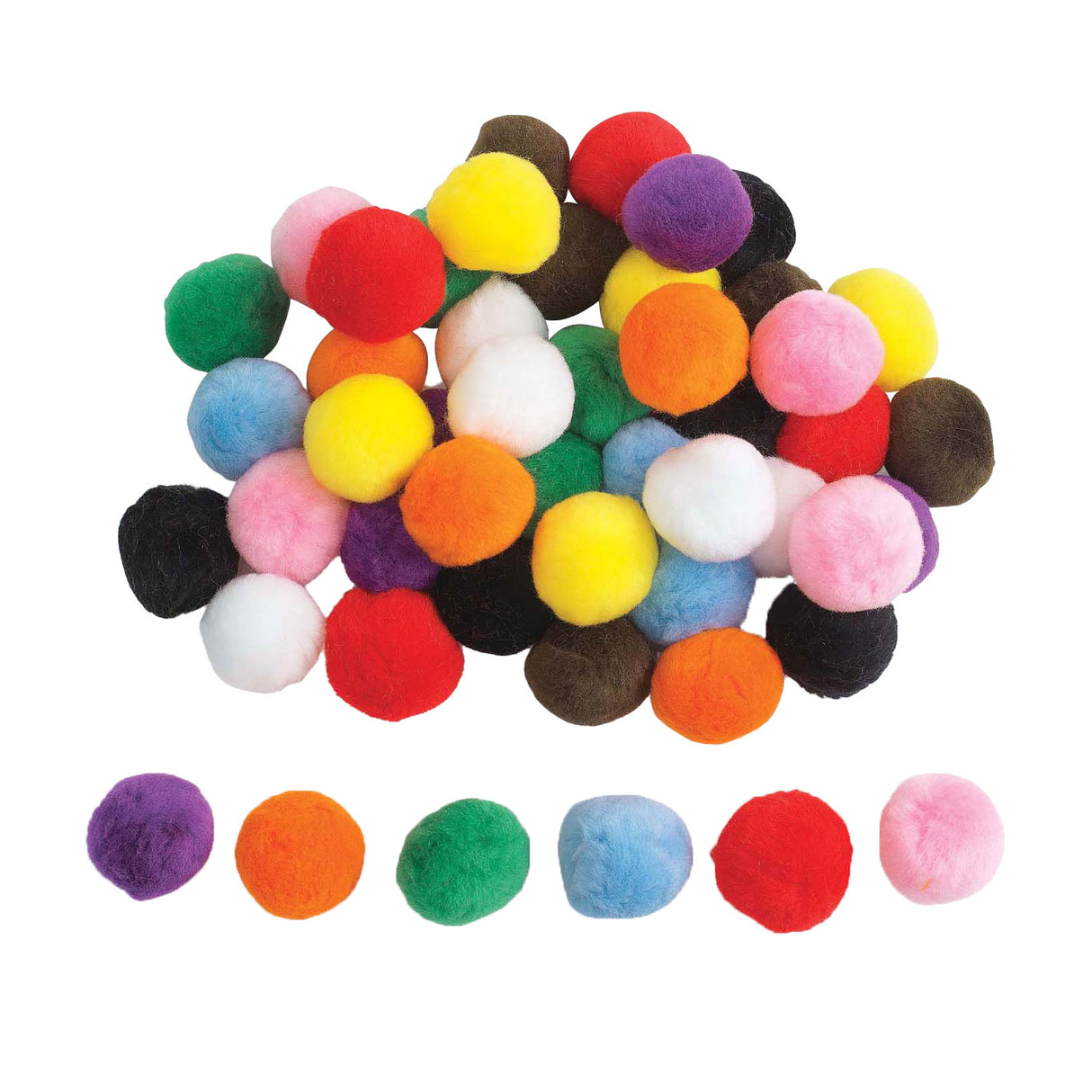 Colorations - farbige Pompons 5cm, 50Stk.