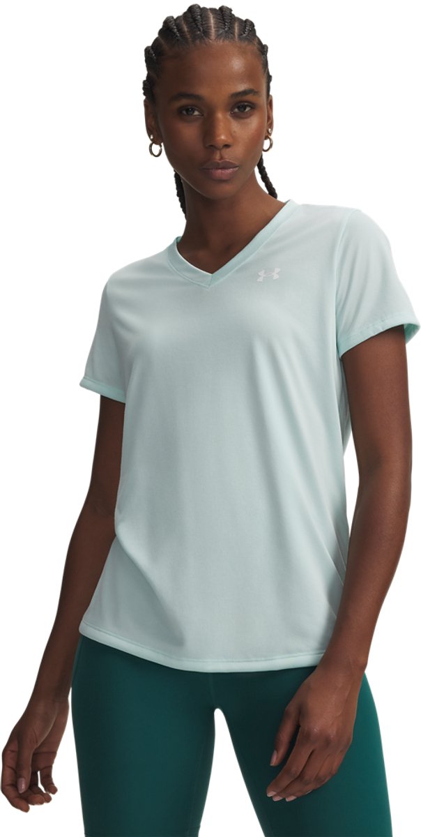 Under Armour Tech SSV – Solid-Grn Damen-Sportshirt – Refresh Mint – Weiß