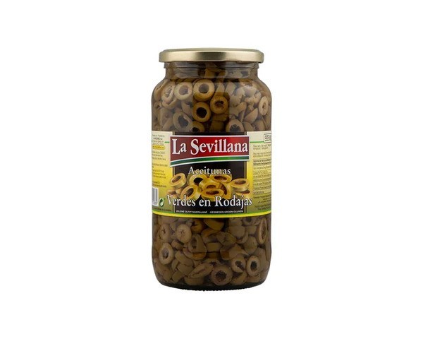 La sevillana groene olijven gesneden (935ml)