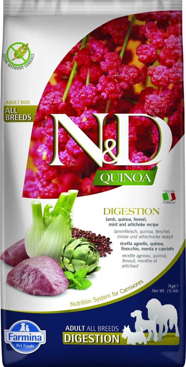 N d Quinoa Hundefutter Verdauung Medium Maxi Lamm 7 kg