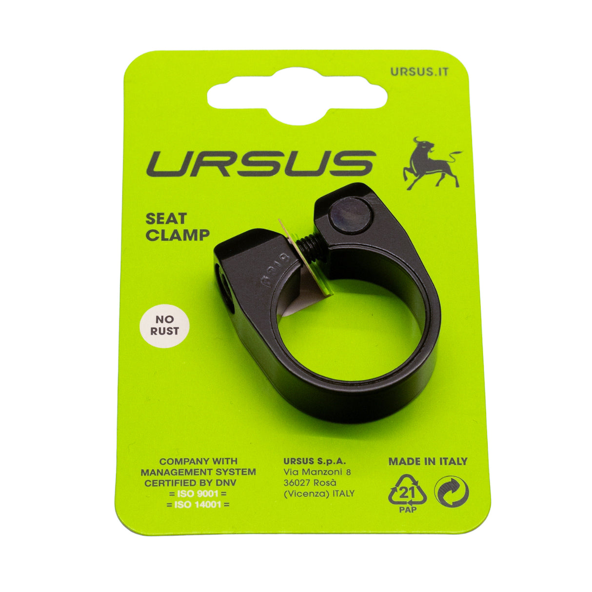 Ursus Sattelstützenklemme ø31,8 mm Aluminium - Schwarz