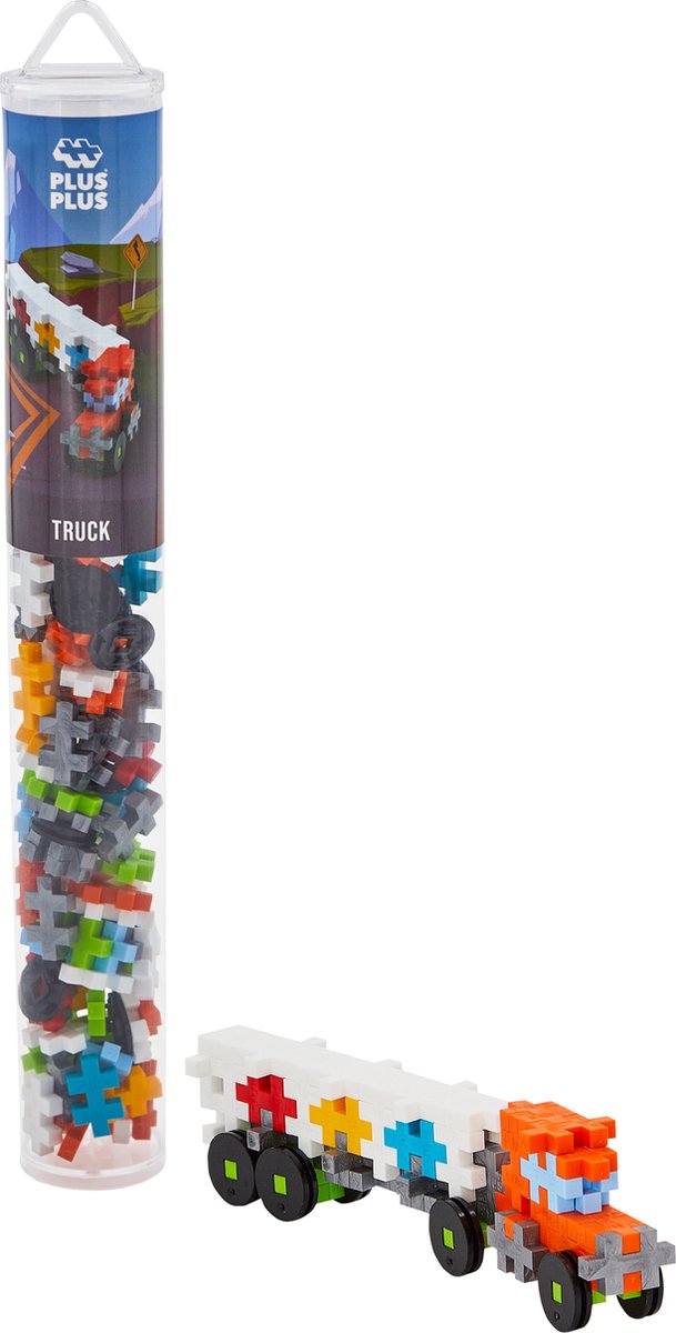 Plus-Plus Tube Truck 100-teiliger Bausatz – 4287 – Konstruktionsspielzeug – Konstruktionsspielzeug – Set mit Bausteinen – ab 5 Jahren