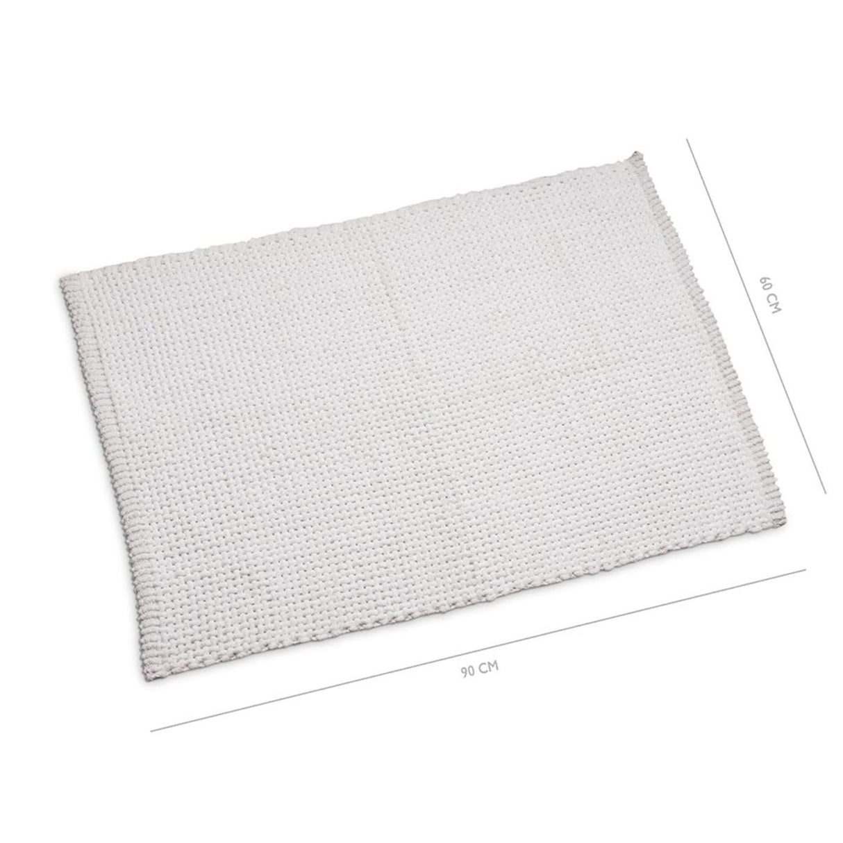 Wicotex Badematte Classic Braid 60x90 weiß