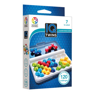 Smartgames IQ Twins – logisches Denkspiel, Reisepuzzle – 120 Aufgaben mit Zwillingsteilen – lehrreiches Solospiel – ab 7 Jahren