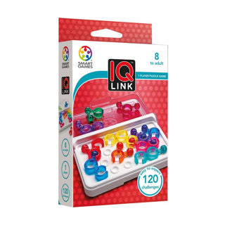 Smartgames IQ Link – logisches Denkspiel Reiserätsel – 120 Aufgaben mit Ringsystem – lehrreiches Solospiel für Kinder und Erwachsene – ab 8 Jahren