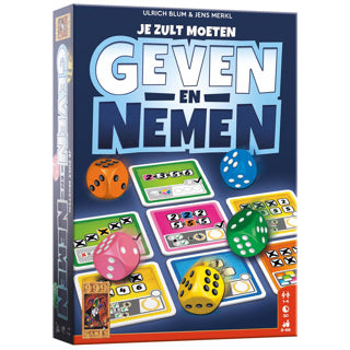 999games 999 Spiele – Geben und Nehmen – Würfelspiel – einzigartiger Spielmechanismus – mit abwaschbaren Karten und Filzstiften – Familienspiel – Brettspiel – kleines Geschenk