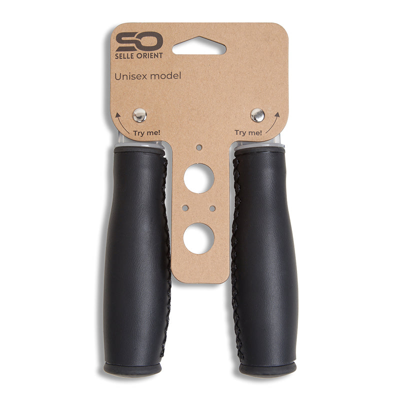 Selle Orient 135 mm künstliche Ledergriffe - schwarz