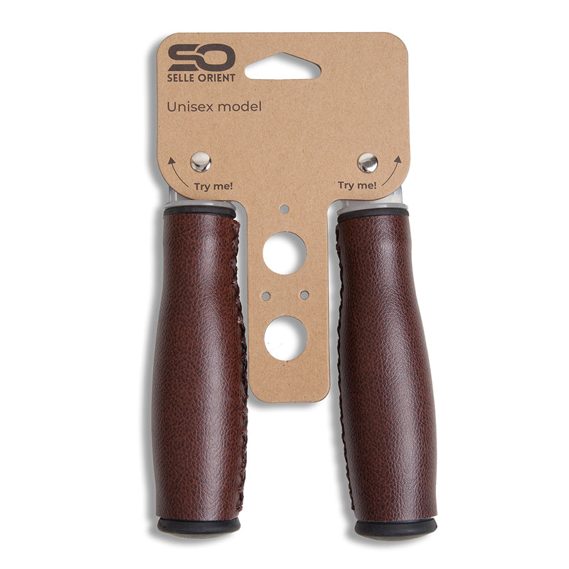 Selle Orient Fahrradgriffe 135 mm braunes künstliches Leder