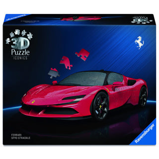 Ravensburger - Iconics: Ferrari SF90 Stradale - 3D-Puzzle - 108 Teile - Bauset für Kinder ab 8 Jahren