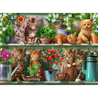 Ravensburger Puzzle Tiere Kätzchen im Rack - 500 Teile.