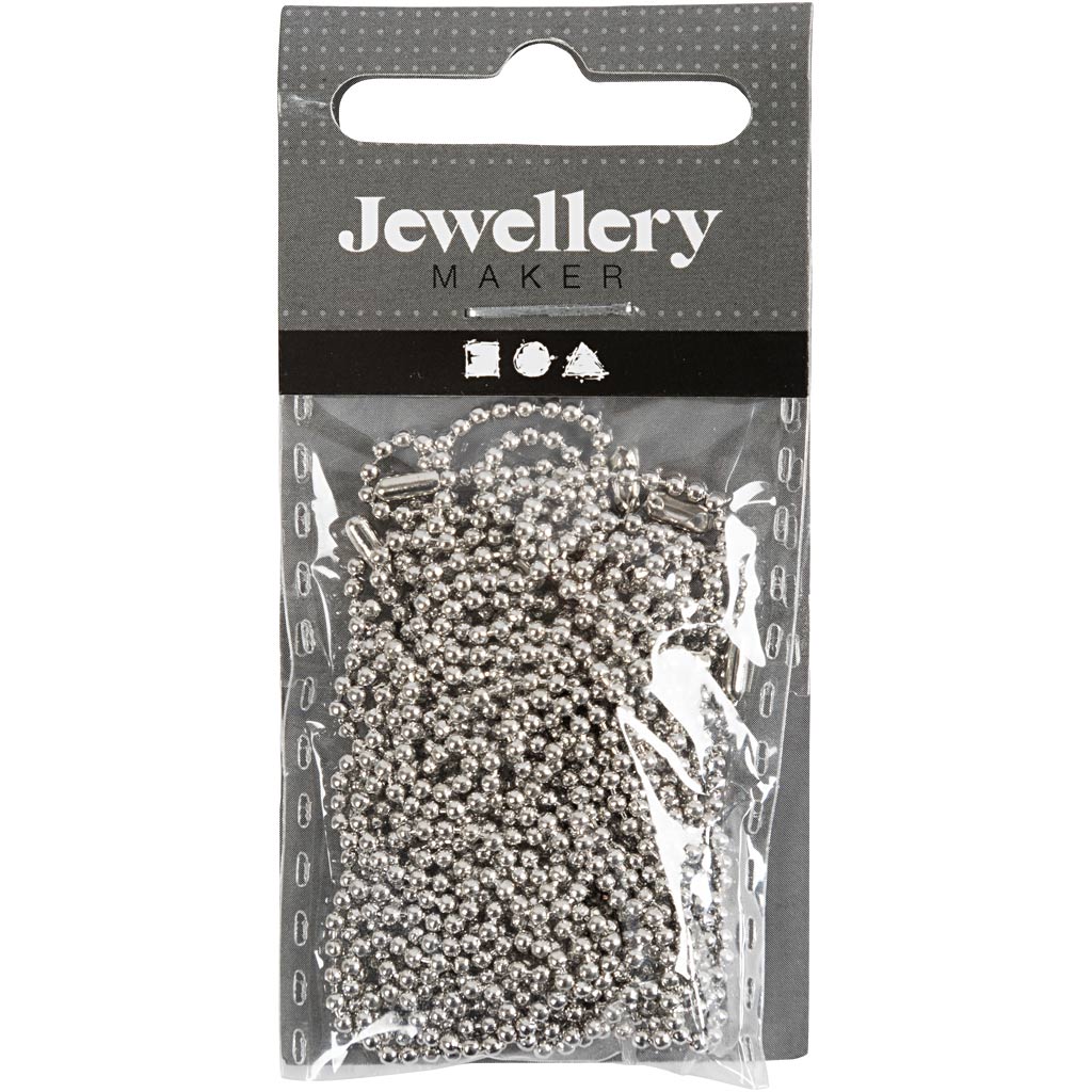 Creativ Company Kugelkette, D 1,5 mm, versilbert, 3 m 1 Rolle