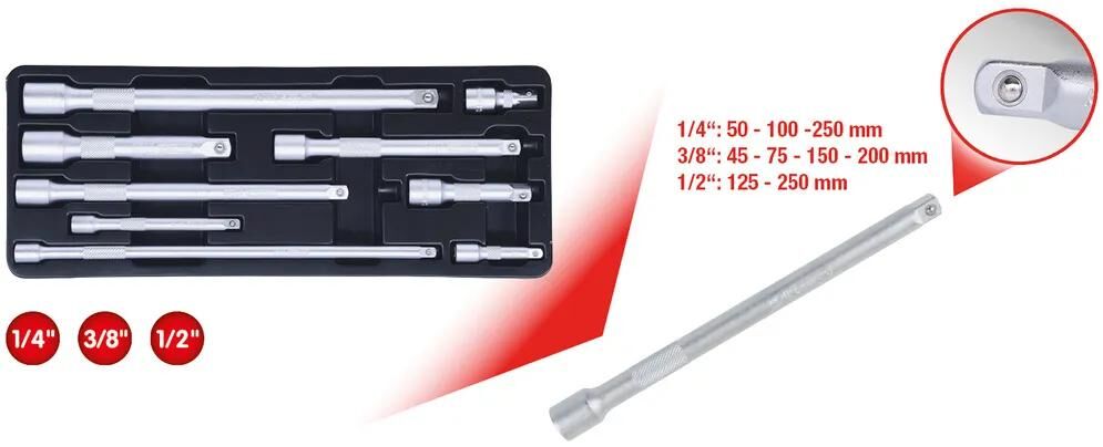 Ks Tools Ks-Tools Erweiterungsset Erweiterungsset 9-tlg. ks tools, 1 4 -3 8 -1 2