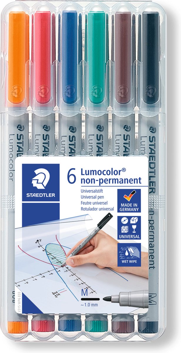 Staedtler Lumocolor M Non-Permanent Stift - Box 6 Stk