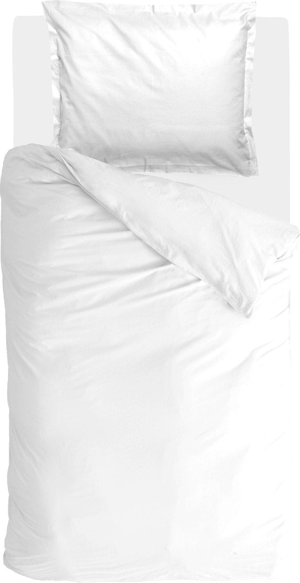 Walra dekbedovertrek vintage satin - 140x220 - 100% katoen - wit
