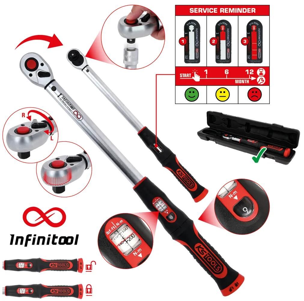 KS Tools KS-Tools Infinitool Drehmomentschlüssel Drehmomentschlüssel 1 2 KS-Tools 60-320 nm