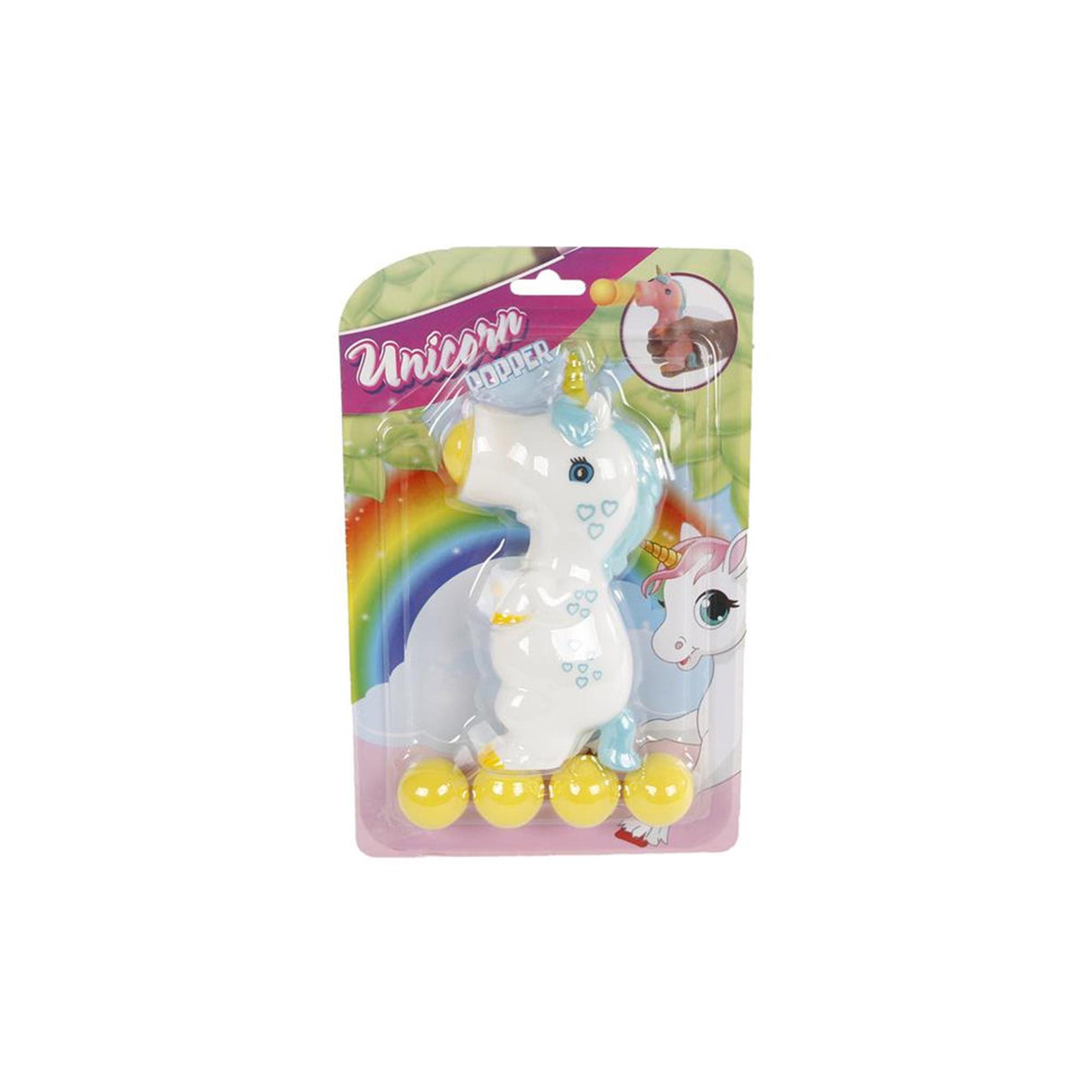 Einhorn-Shooter mit 5 Bällen 16cm
