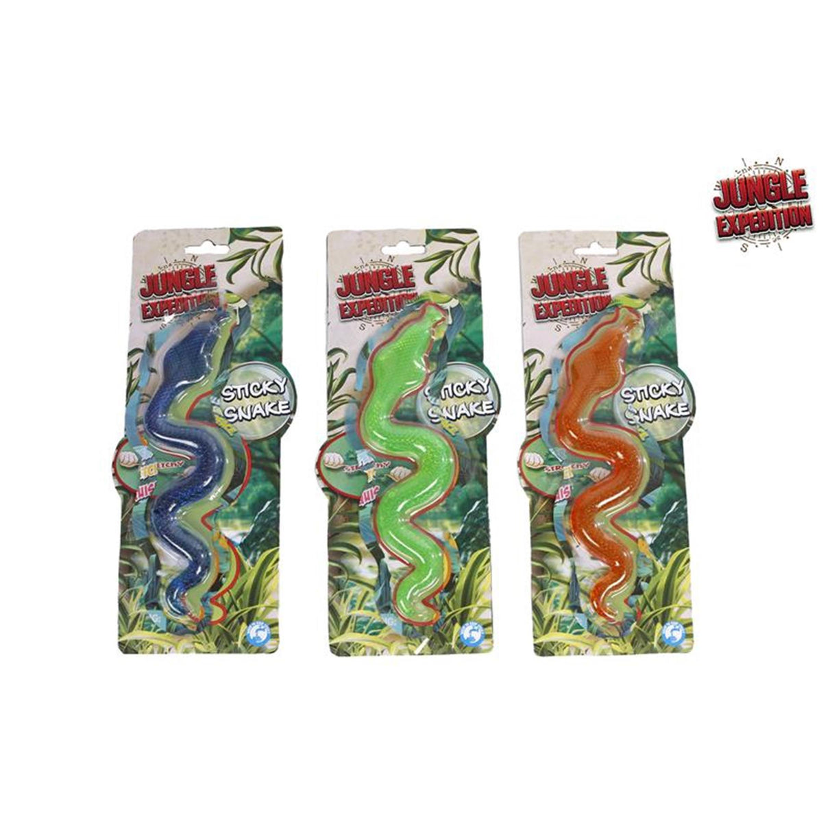 Jungle Expedition Klebeschlange 20-150cm 4 Farben