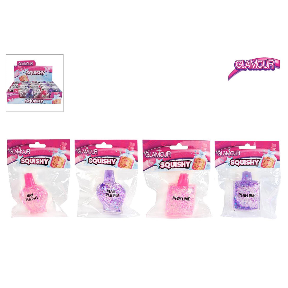 Glamour Squishy Quetschfläschchen Parfum Nagellack 7 cm
